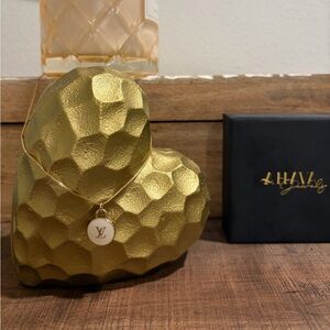 Louis Vuitton Gold Circle Pendant Necklace